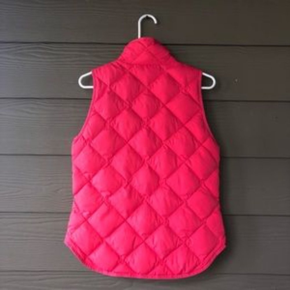 ☀ J. Crew Factory Pink quilted puffer light weight vest XS - Picture 5 of 6